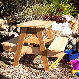 Kids garden bench